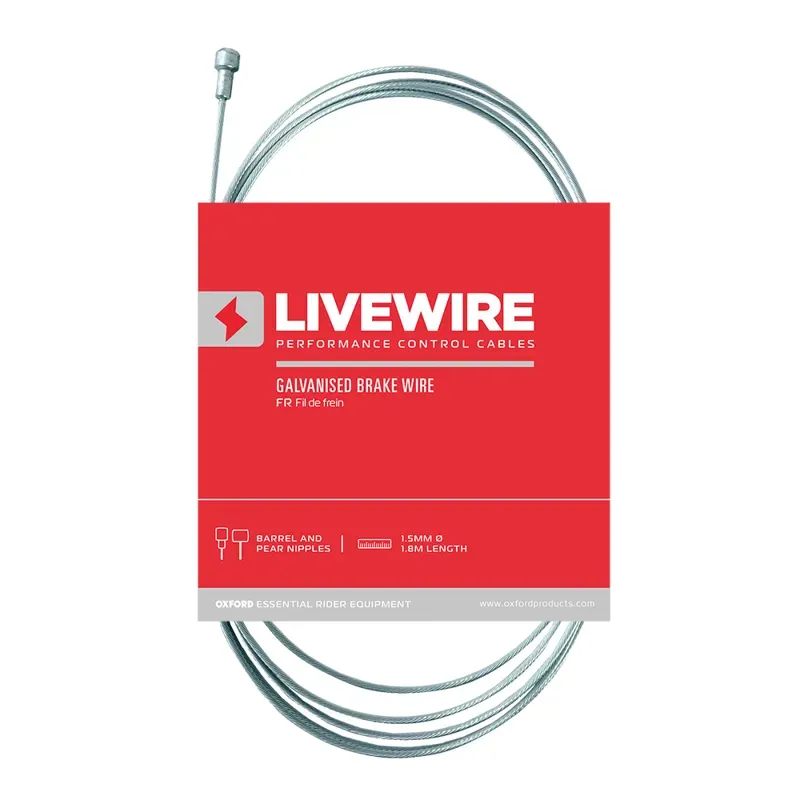 Oxford LiveWire Tandem 1.5mm x 3.6m Stainless Steel Brake Wire 
