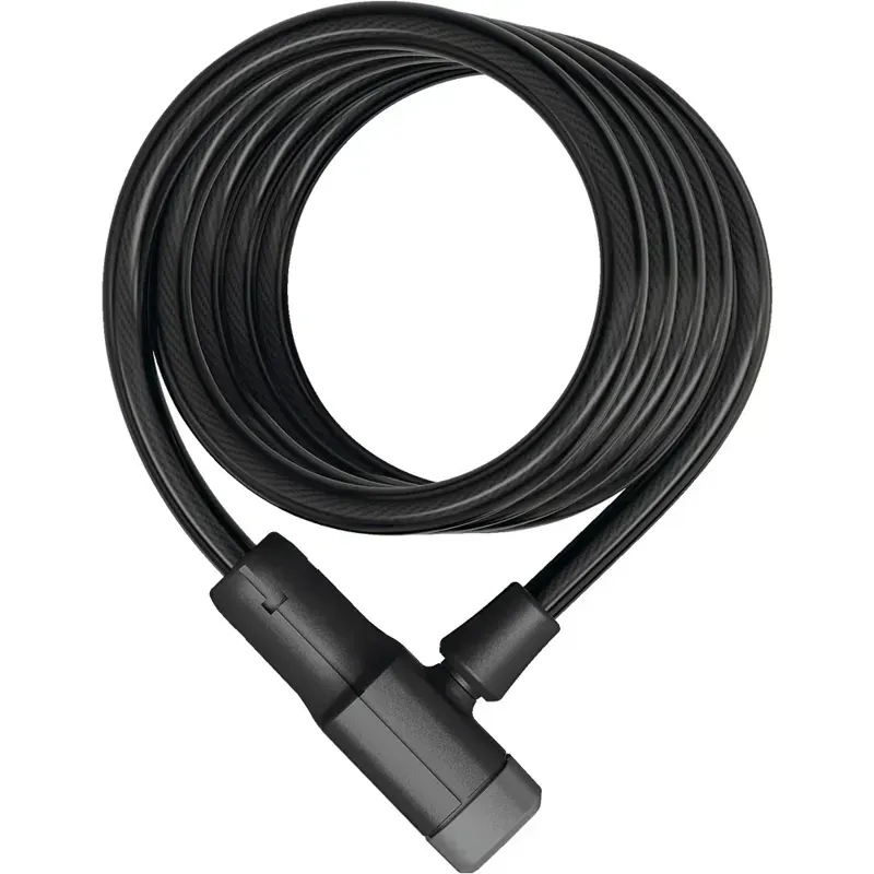 Abus Primo 5510K Key Coil Cable Lock 10mm/180cm in Black