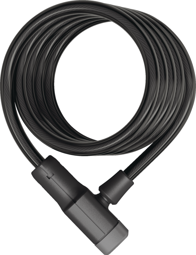 Abus Primo 5510K Key Coil Cable Lock 10mm/180cm in Black-1