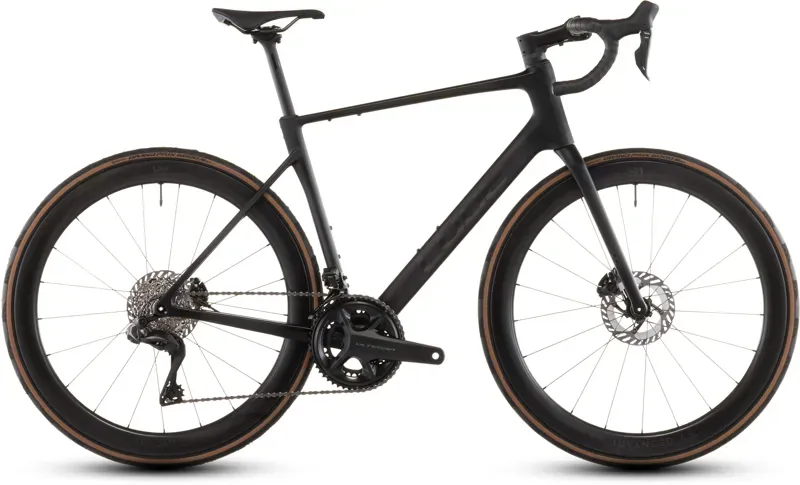Cube Attain C:62 SLT Road Bike In Carbon/Coal Chrome