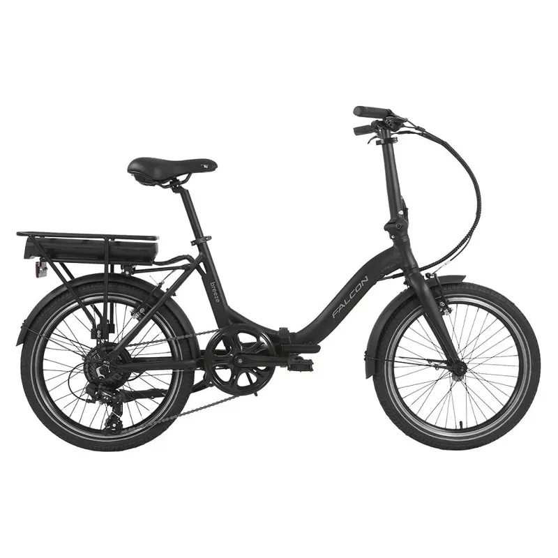 Falcon Breeze Low Step Electric Folding Bike in Black-1