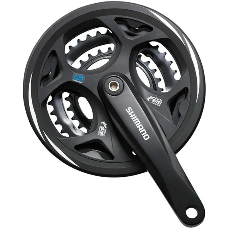 C/SET M311 42/32/22 BK W/CG 170mm Black 42 / 32 / 22 teeth with chainguard 170 mm