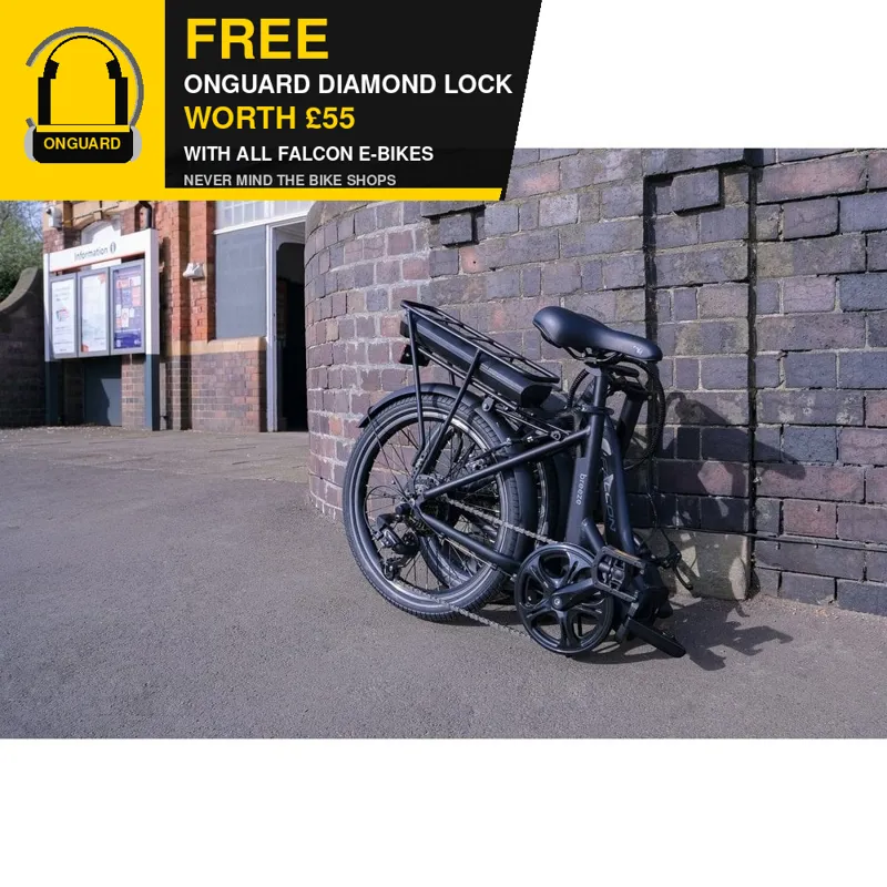 Falcon Breeze Low Step Electric Folding Bike in Black-11
