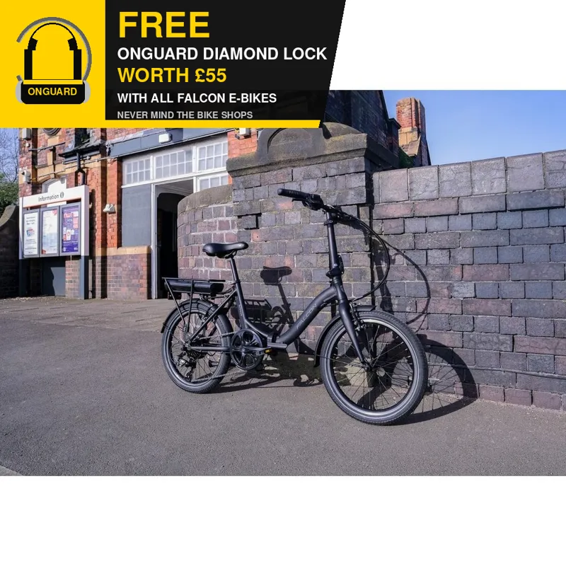 Falcon Breeze Low Step Electric Folding Bike in Black-12