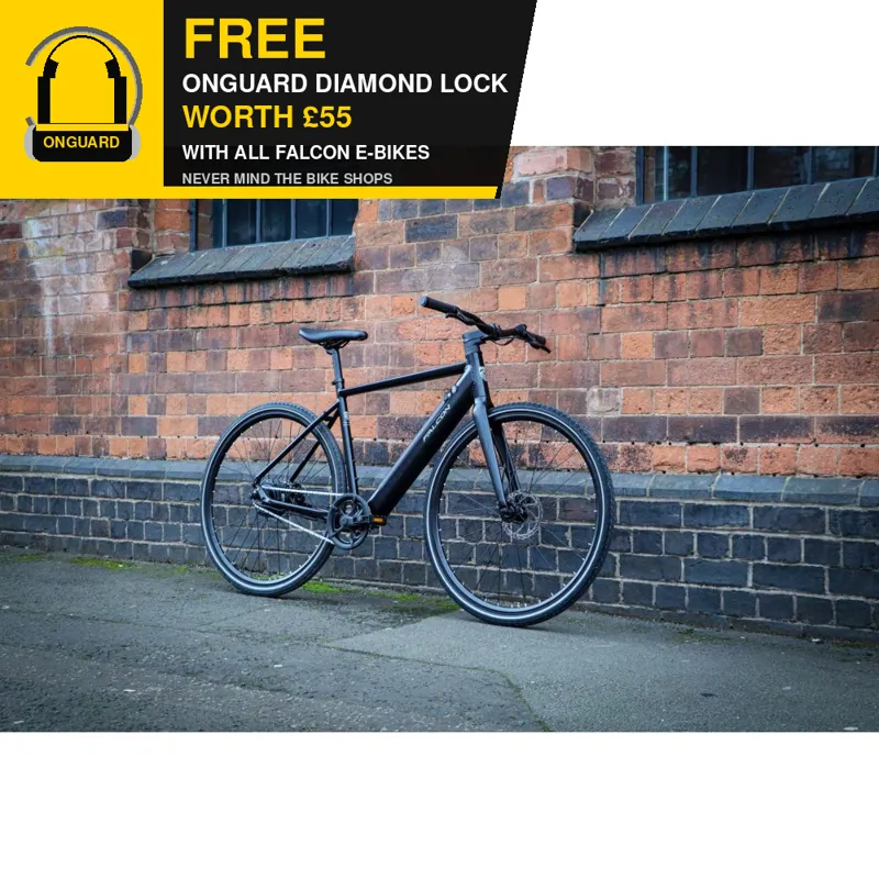 Falcon Zone Electric Hybrid Bike in Black-2