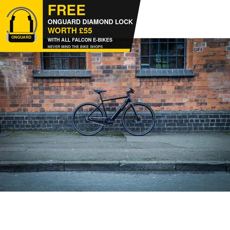 Falcon Zone Electric Hybrid Bike in Black-3