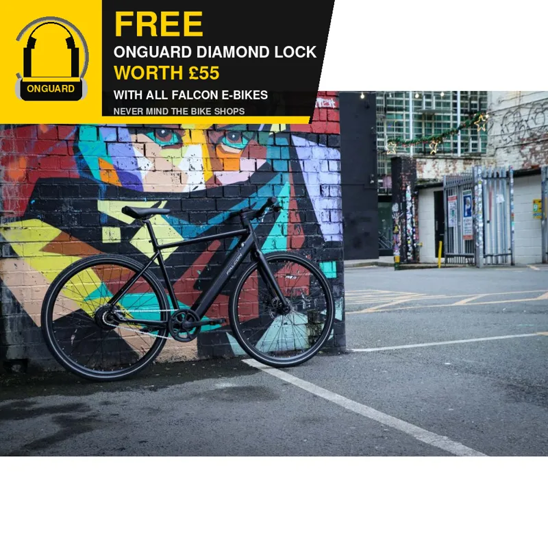 Falcon Zone Electric Hybrid Bike in Black-4