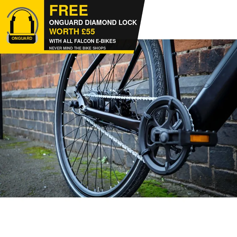 Falcon Zone Electric Hybrid Bike in Black-6