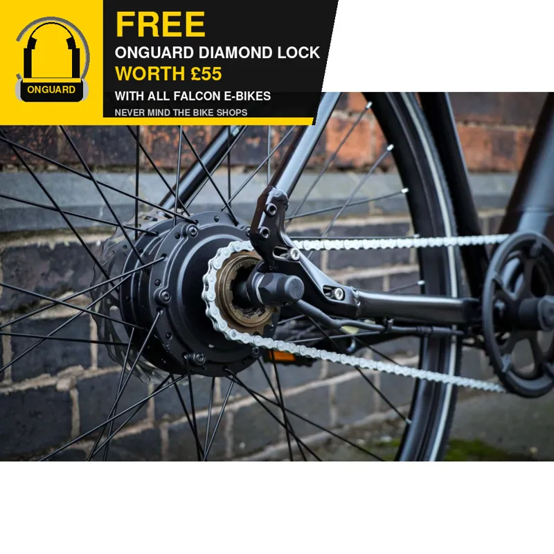 Falcon Zone Electric Hybrid Bike in Black-7