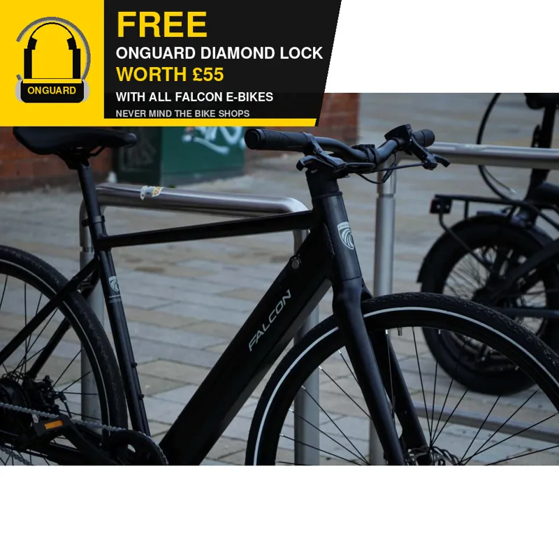 Falcon Zone Electric Hybrid Bike in Black-10